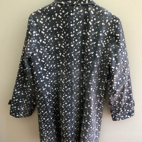 Vintage Susan Bristol gray and white lined raincoat size M - Picture 3 of 4